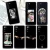 Милый черный забавный художественный абстрактный чехол для телефона Samsung Galaxy S22 S21 S20 Ultra S10e S9 S8 S7 Fe 5G Plus черный чехол Funda Coque