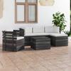 Day and Night - Day and Night Pallet Garden Furniture 6 Pieces Cushions Solid Pine Wood