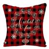 Festive Christmas Cushion Cover Featuring Adorable Reindeer And Snowflakes Design