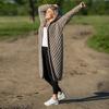 Women's Hooded Thick Knitted Sweater Cardigan Coat Long Sleeve Winter Warm Hooded Cloak