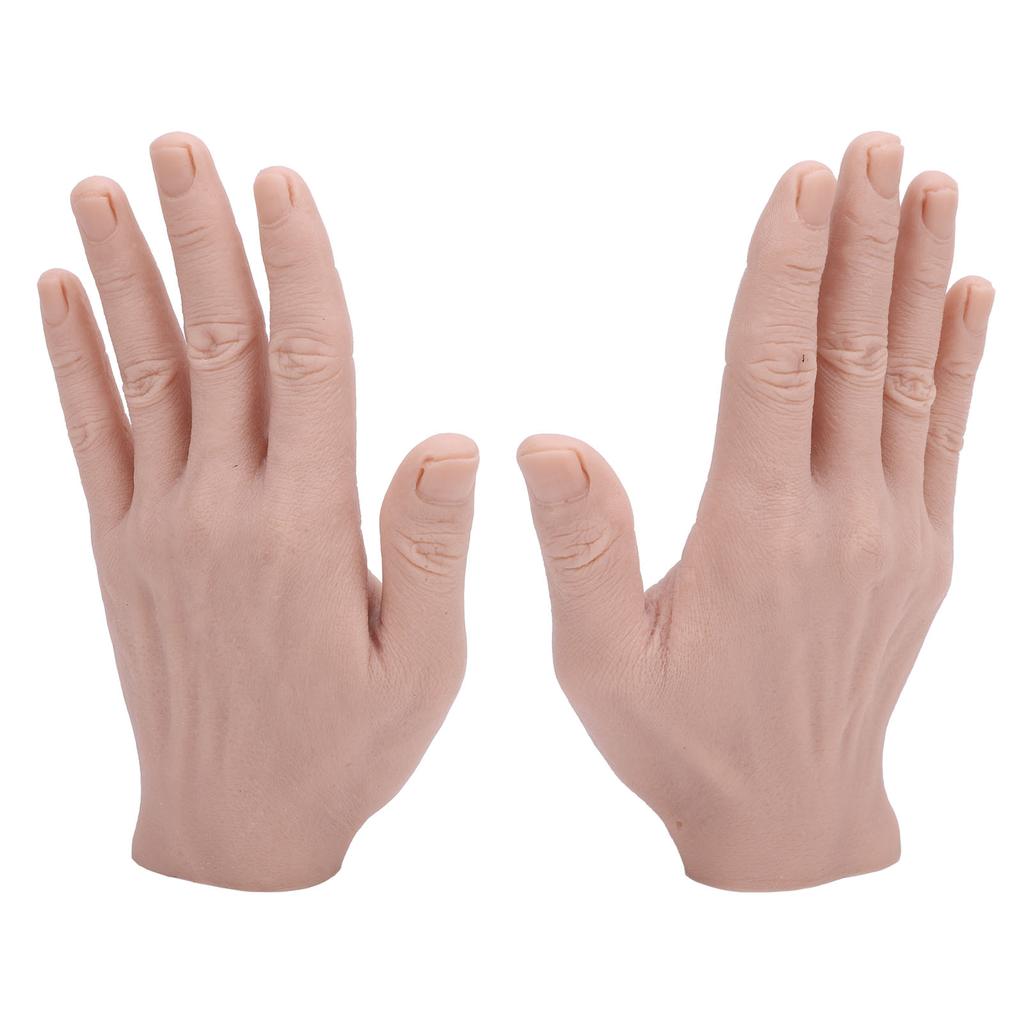 1 пара реалистичных силиконовых моделей мужской руки, мягкие, гибкие, многоразовые, мужская модель-манекен руки для демонстрации ювелирных изделий, живописи