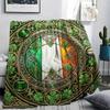 1Pc St.Patrick's Day Print Flannel Blanket, High quality Comfortable for All Seasons, Home Decor, Warmth and Comfort, Perfect for Christmas Gifts W68