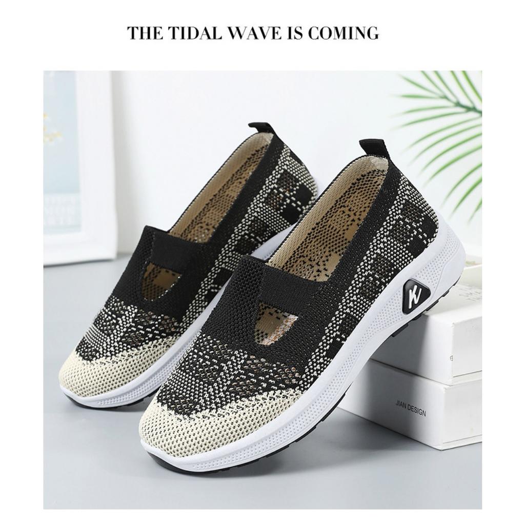 Женские летние новые дышащие и удобные туфли из ткани Single Shoe, туфли на одну ногу