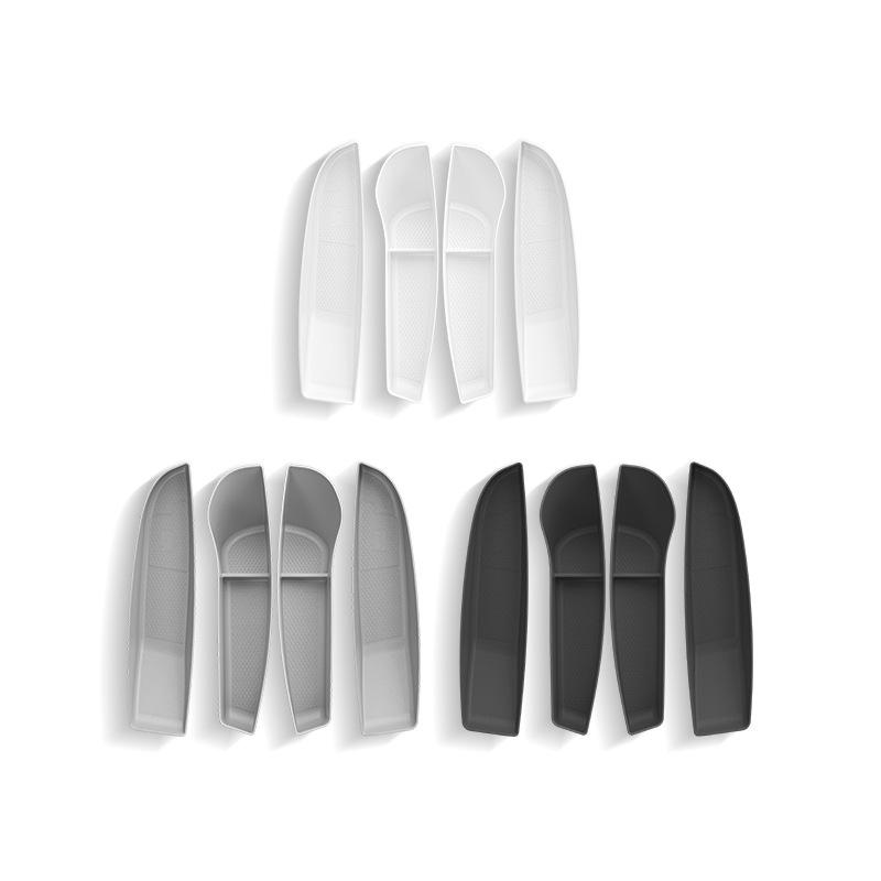 Для Tesla Model 3 Highland 2025 Коробка для хранения на боковой двери автомобиля Передняя Задняя Сторона TPE Органайзер-лоток для хранения на двери Аксессуары для интерьера