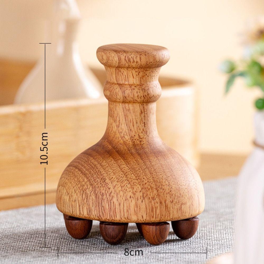 Eliminate Local Fat Scalp Massage Brush 12 Beads Gua Sha Brush Acupoint Meridian Brush Waist