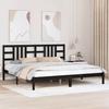 VidaXL Bed Frames Black Solid Pine Wood 200x200 Cm 3105429