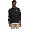 adidas Мужская флисовая толстовка с круглым вырезом Originals Trefoil Logo Three Stripes, черная GN3545