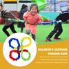 Kids Outdoor Toys Elastic Stretchy Band Rainbow Cord Pull Rope Toy for Team Game Creative Interactive Sports Toy for Balance Coordination