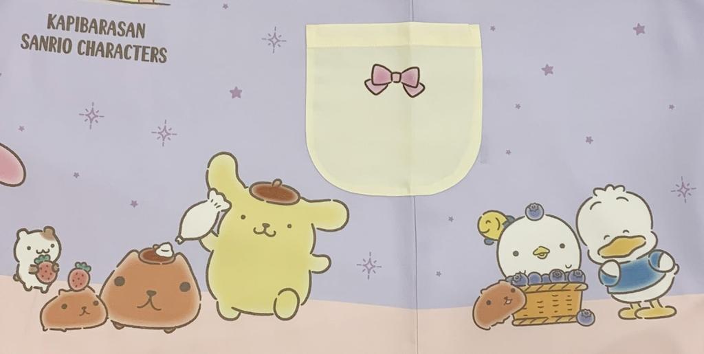 Фартук Atelier Momo и Momo Capybara-san Sanrio Characters, Открытая спина, Фиолетовый, Женский, Размеры M-L, KPA44109-52