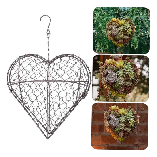 Домик для гнездования птиц Держатель материала для птичьих гнезд Звезда Колибри Гнездовье Металлическое гнездо в форме сердца с крючком для диких птиц Двор Снаружи