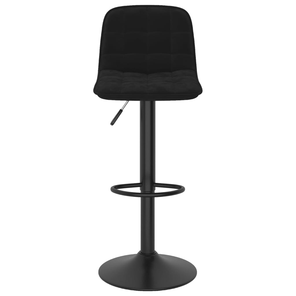 Vidaxl Hokery, 2 Szt., Czarne, Obite Aksamitem