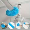 12-футовая швабра из микрофибры с длинной ручкой для потолочного вентилятора - Многоразовая, машинная стирка, щетка для легкой уборки - Съемная щетка для легкой очистки