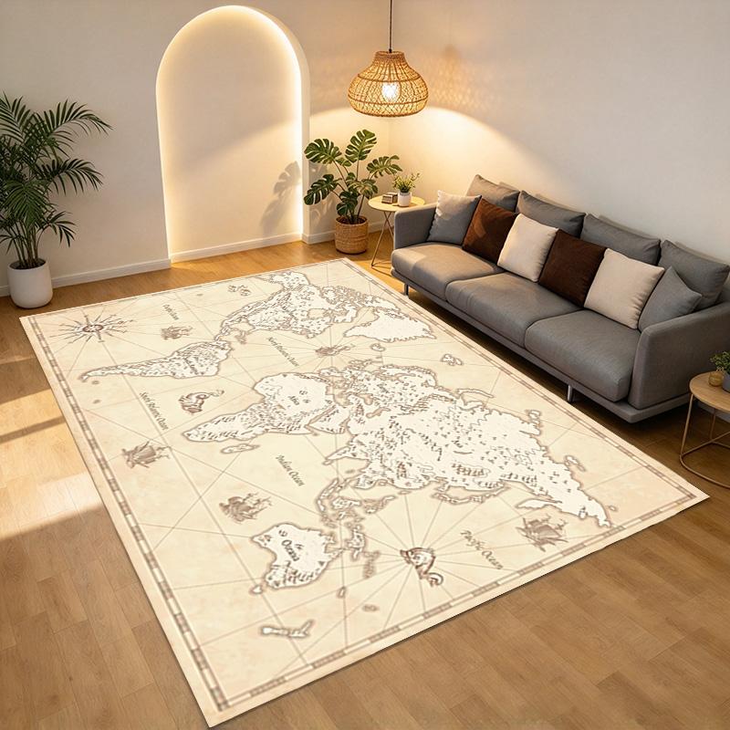 World Map Living Room Nonslip Area Rug Soft Carpet For Bedroom Game Playroom Sofa Office Home Decor Doormat Christmas Gift C9302259