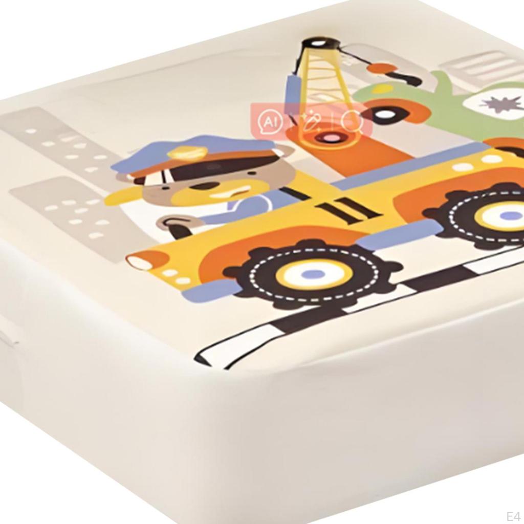 Подушка-бустер квадратная портативная с мультяшным рисунком, увеличивающая высоту, с ремнями для детей