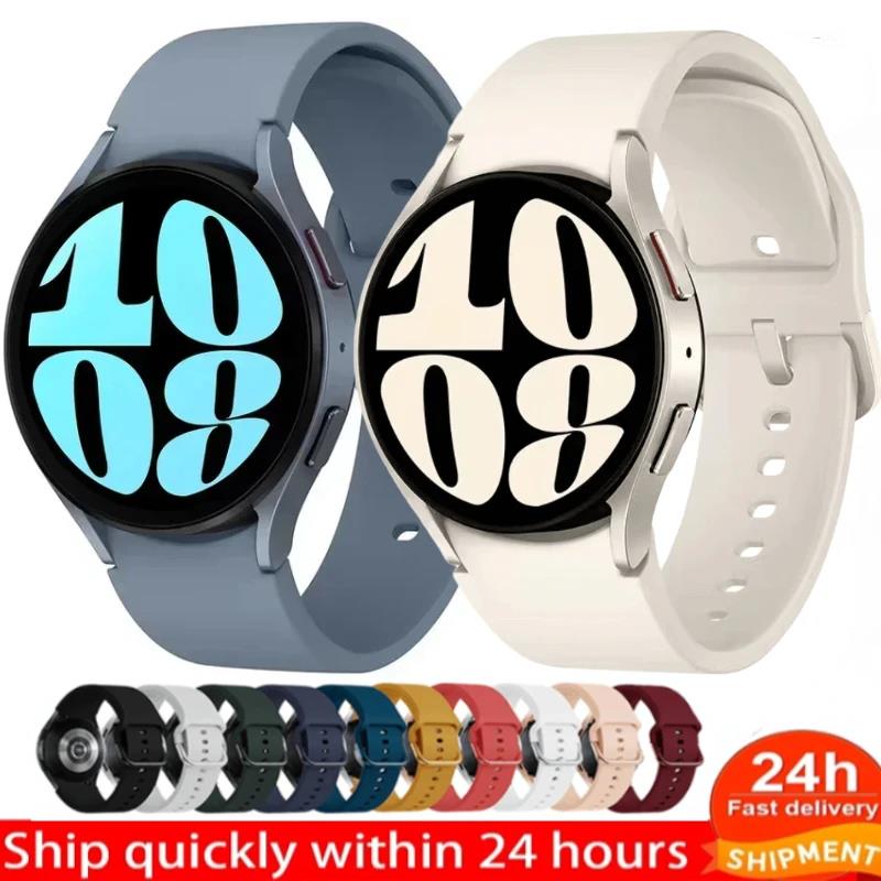 Силиконовый ремешок для Samsung Galaxy Watch 7/6/5/4 40мм 44мм 5 Pro Оригинальный браслет Без зазора Galaxy Watch 6 4 Classic 47мм 43мм Ремешок 3
