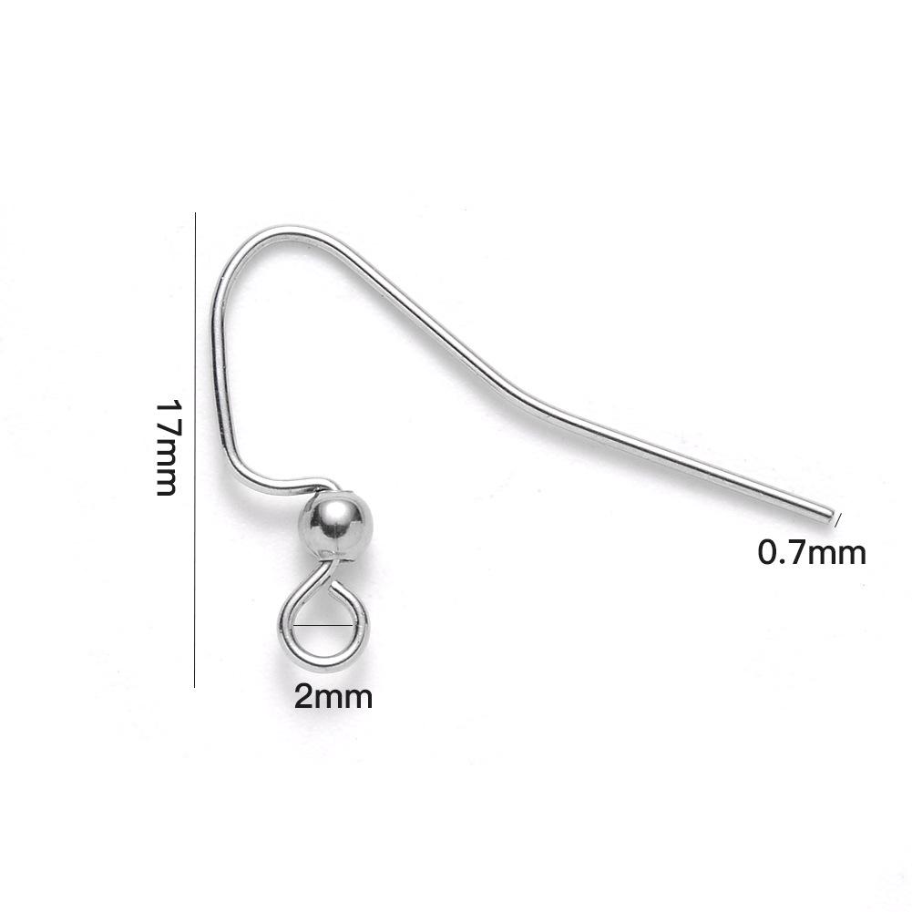 DIY 304 Stainless Steel Earring Hooks - Jewelry Making Accessories