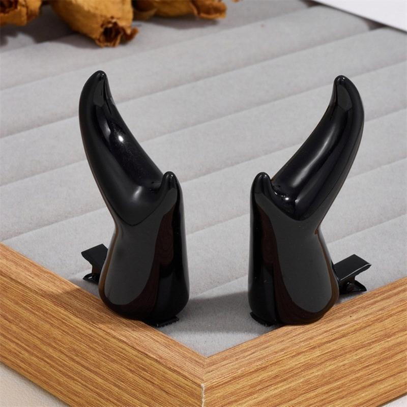 Зажим для волос в виде рогов оленя, Хэллоуин, Рожки, Плоский зажим, Хэллоуинская заколка, Рога, Элегантный зажим для волос для косплея