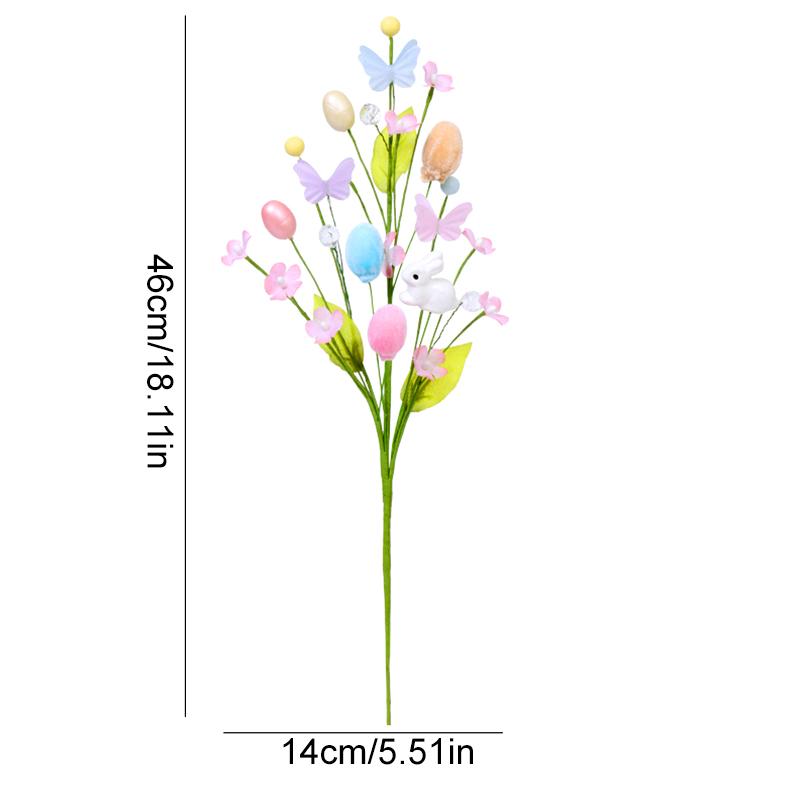 1 шт. Букет кроликов, практичный искусственный цветок, сделай сам, пасхальное украшение, INS, принадлежности для фестиваля яиц для воскресения