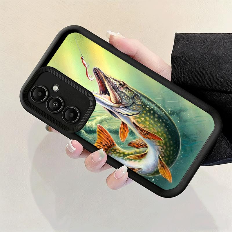 Чехол для телефона Samsung Galaxy S26 S25 Ultra S24 FE Рыбалка с удочкой Карп Ракушка S23 Plus S22 + S21 S20 5G Мягкий силикон Funda