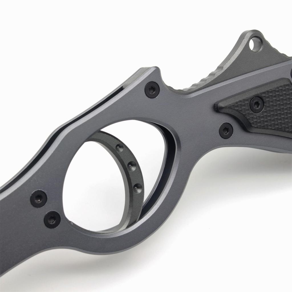 1091 Fish Grip Lightweight Aluminum Fish Grip Long Reach Gun Grip Gray (Iregui) (Stealth (Aluminum Trigger))