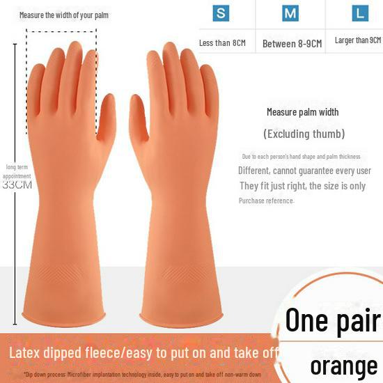 Durable Sweat-Absorbent Latex Dishwashing Gloves for Women - Colorful, Easy To Wear and Clean