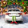 Seasonal Car Interior Embellishments Funny Elf Legs Hanging Ornament, Christmas Tree Decor with Soft Whimsical Themed Decorations Plush, Red
