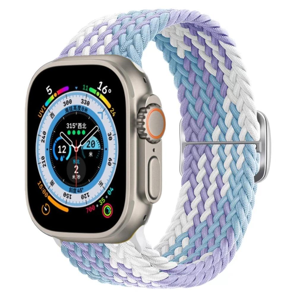 Нейлоновый ремешок для Apple Watch Band 10 9 8 7 45мм 41мм 42мм 46мм Ultra 49мм Дышащий Регулируемый Браслет iWatch 6 5 4 SE2 Пояс