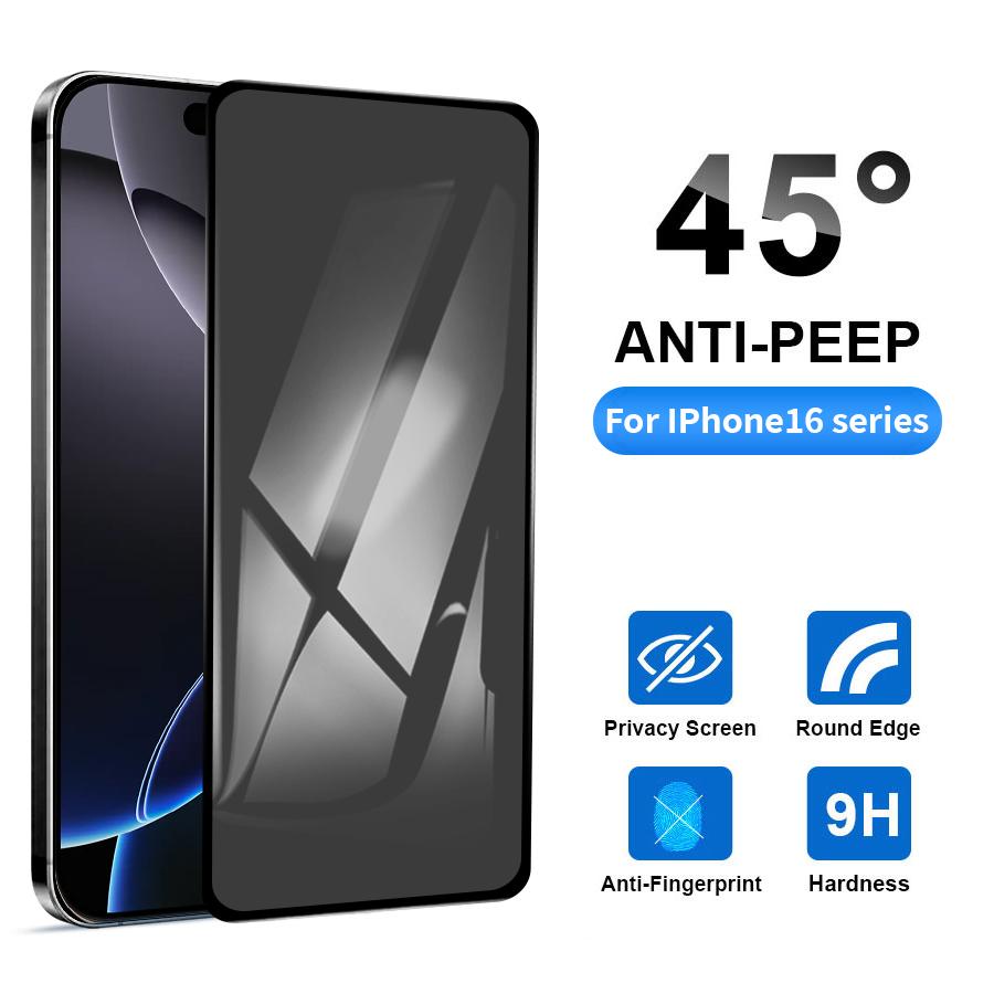 For iPhone 16 15 14 13 12 Mini 11 Pro Max X XS Max XR 8 7 6 6s Plus SE 2020 Privacy Anti Spy Tempered Glass Screen Protector