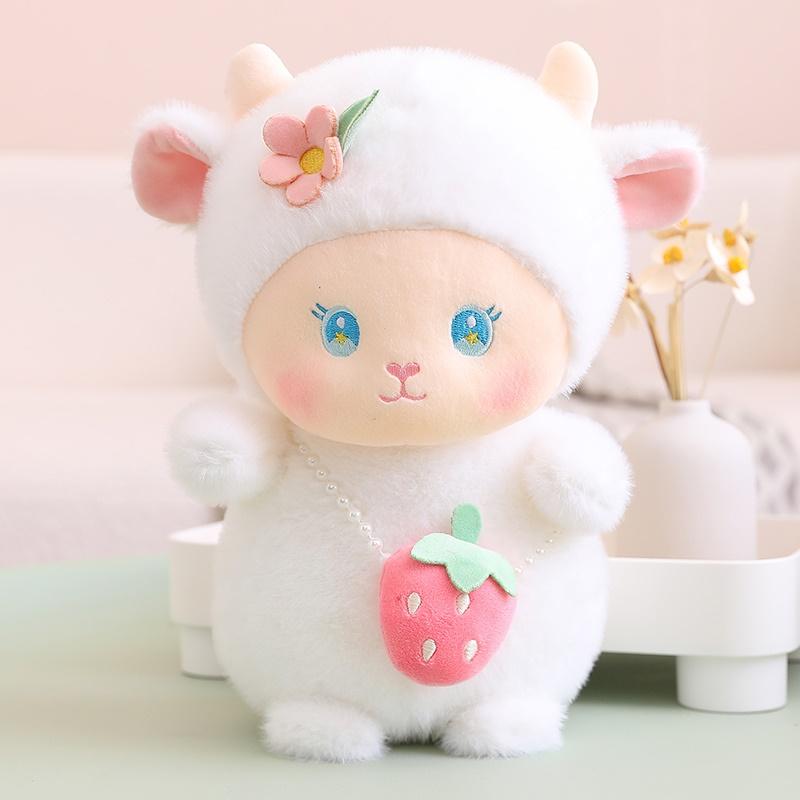 Мультяшные плюшевые овцы, мягкие игрушки, мягкие игрушки, куклы-овцы, рождественские подарки на день святого Валентина, игрушка для детей, девочек