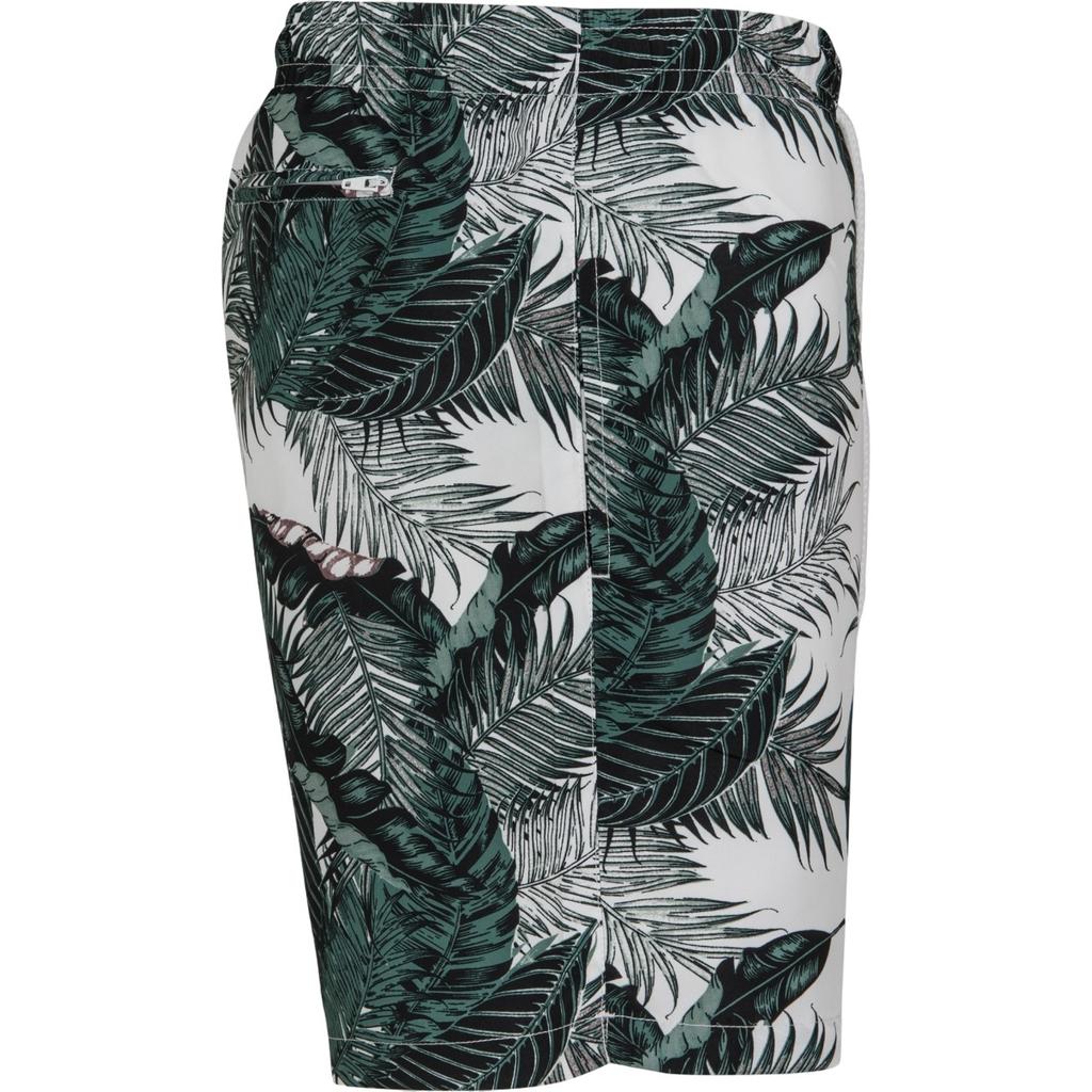 Urban Classics Mens Palm Leaf Swim Shorts