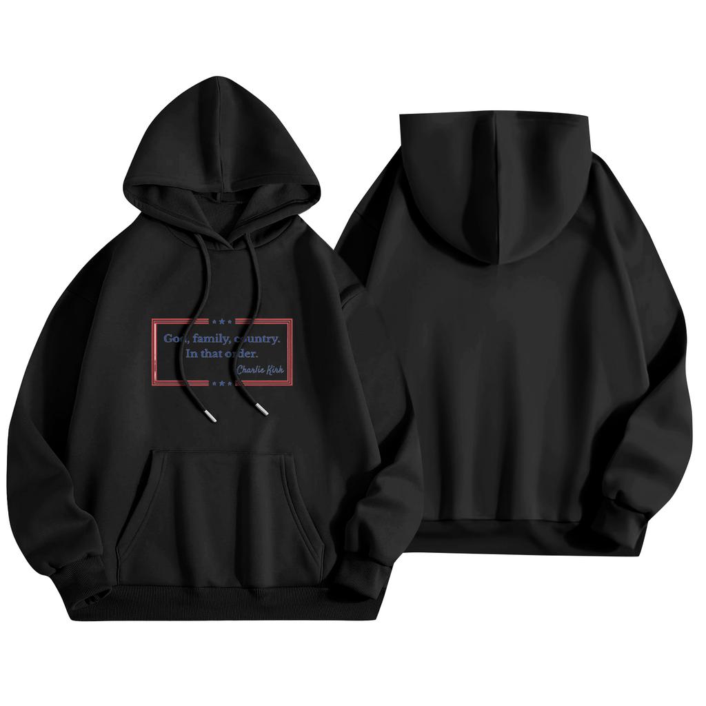 Unisex Fashion Lightweight Long Sleeve Pullover With Pockets Print Hoodie