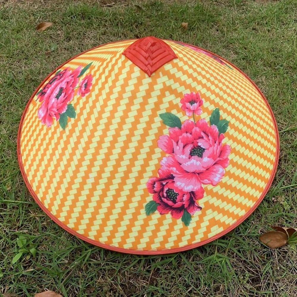 Summer Natural Bamboo Hats Sunscreen Woven Straw Hats New Rain Resistant Hat  Men Women Outdoor