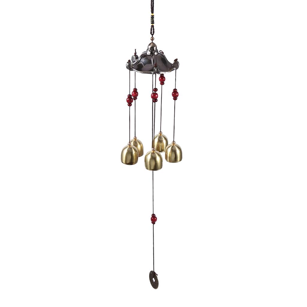 Best Wishes Lucky Metal Wind Chime Bell Outdoor Garden Classical Pavilion Hanging Decoration