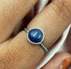 Драгоценный камень лазурит, стерлинговое серебро 925 пробы, позолоченное ювелирное кольцо ручной работы PQY-IJ13583
