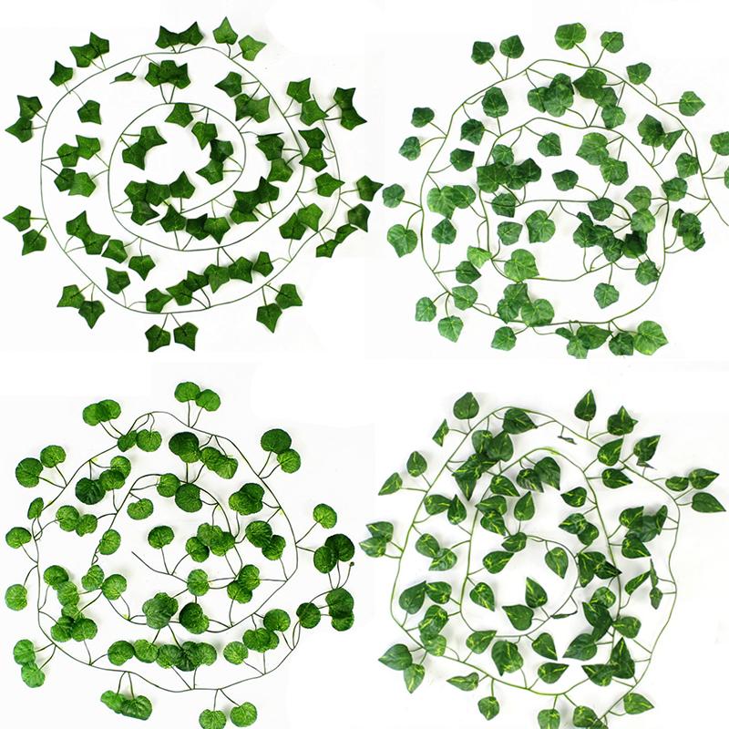 1/2 м Искусственные ротанговые полоски Растение Имитация листьев Внутреннее и наружное украшение Растение Украшение для дома на стену