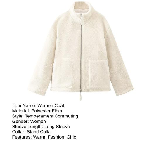 Women's Fleece Jacket Oversized Zip Up Stand Collar Fuzzy Sherpa Coat with Pockets Casual Winter Fall Outerwear