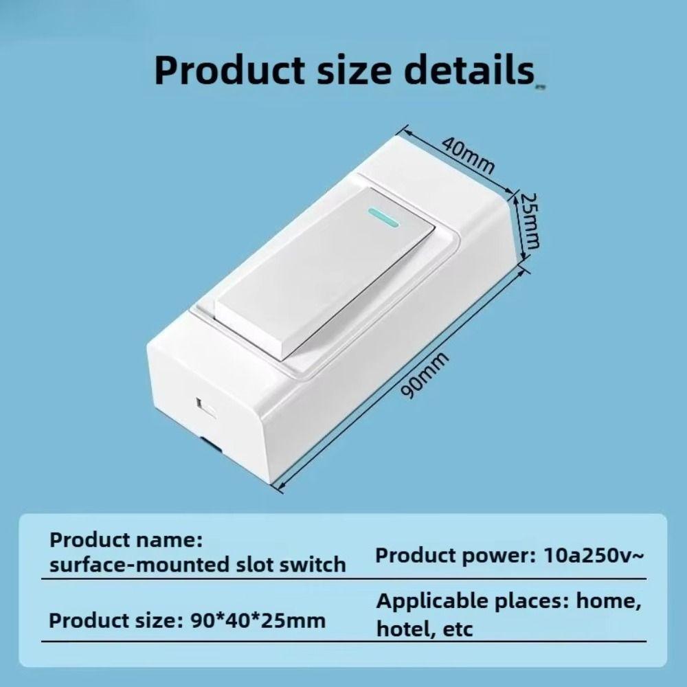 New 1 Gang 1 Way Surface-mounted Control Switch 110~250V Hand-pinched Mini Switch 2 Gang 2 Way Small Switch Bedside