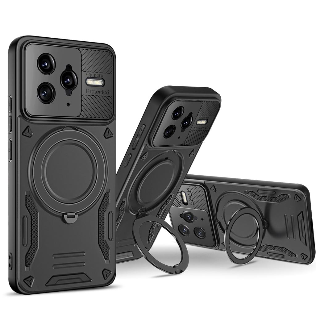 Роскошный Высококачественный Магнитный Чехол-Броня Для Xiaomi POCO F7 UItra С Кольцом-Подставкой Защитный Бампер