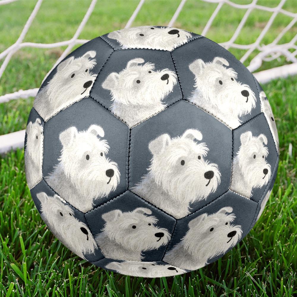 1pc Miniature Schnauzer Portrait Theme Soccer Ball Football, Size 5, Lightweight PVC, Outdoor Training Soccer Ball,Gift c65139
