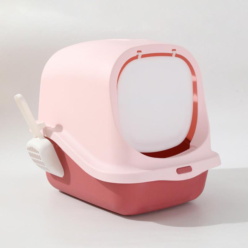 Большой туалет для кошек, кошачий туалет, полностью закрытый съемный лоток, туалет для собак, лоток для домашних животных с совком для мусора