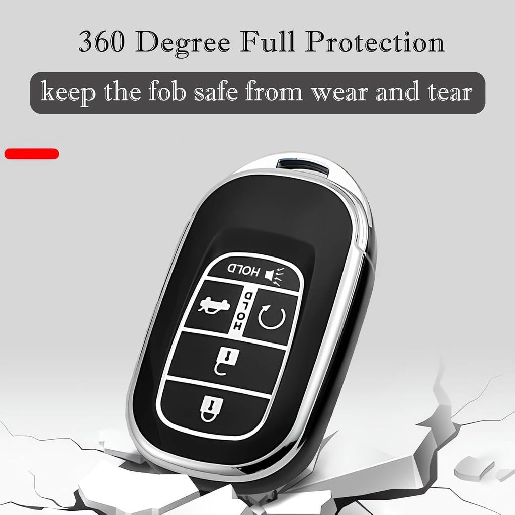 Подходит для брелка Honda (с цепочкой ключей), совместим с Accord Civic CR-V HR-V Passport Premium TPU брелок