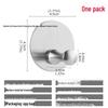 Самоклеящийся настенный крючок из нержавеющей стали 304, не требующий сверления
