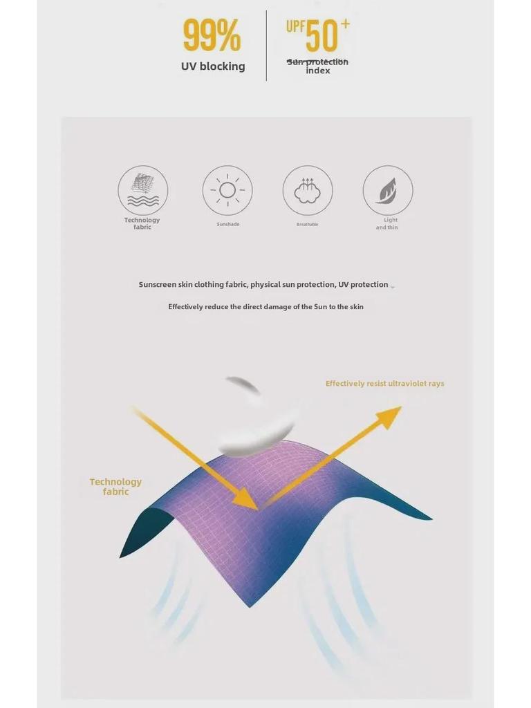 Женская летняя одежда Ice Silk с защитой от ультрафиолета 2024 года: Быстросохнущий, дышащий, с рисунком в виде кленового листа
