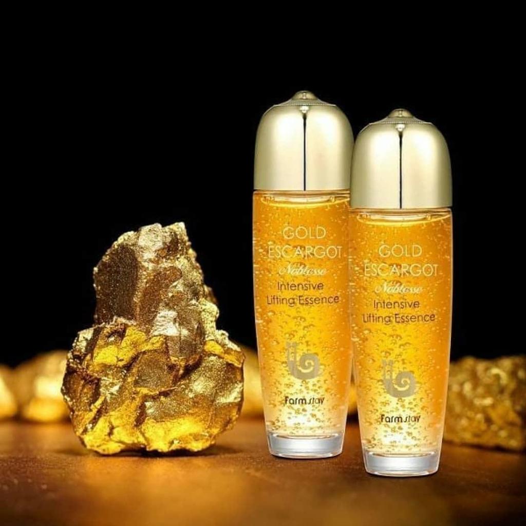 Farmstay GOLD ESCARGOT NOBLESSE INTENSIVE LIFTING ESSENCE, Moisturizing,Korean Cosmetics, Kbeauty, Sample
