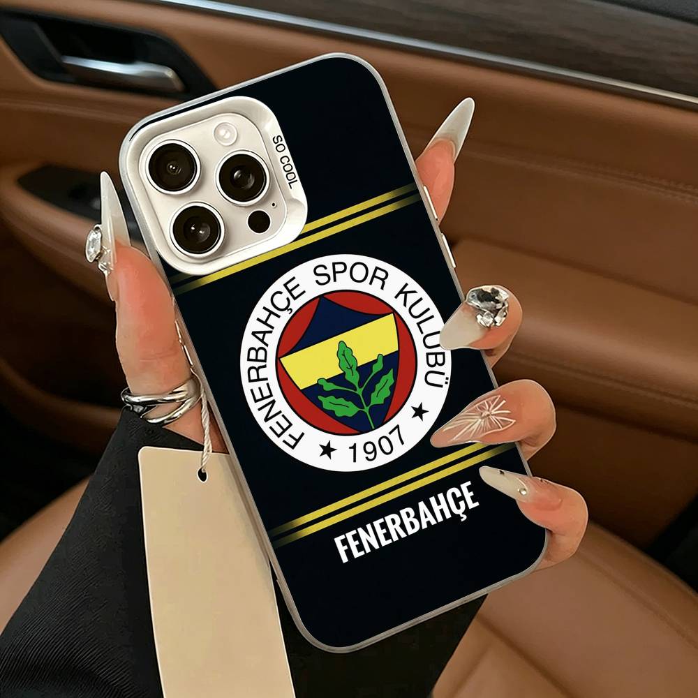 1907-Турция F-Fenerbahce Чехол для телефона для IPhone 17 Air 16 15 14 13 12 11 Pro Max Белый Серебристый Жесткий чехол