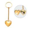 2Pcs Bag Hanging Photo Hold Keyring DIY Stainless Steel Keychain Funny Heart Album Keychain  Gifts