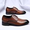 Модная мужская классическая кожаная обувь Ретро Дерби на шнуровке Мужская деловая обувь для офиса Кожаная обувь-лоферы Мужская модная обувь для свадьбы и вечеринки