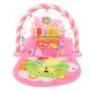 Toddler Infants Pink Cartoon Hot Air Balloon Animal Pattern Musical Light Gym Mat Baby Kick Piano