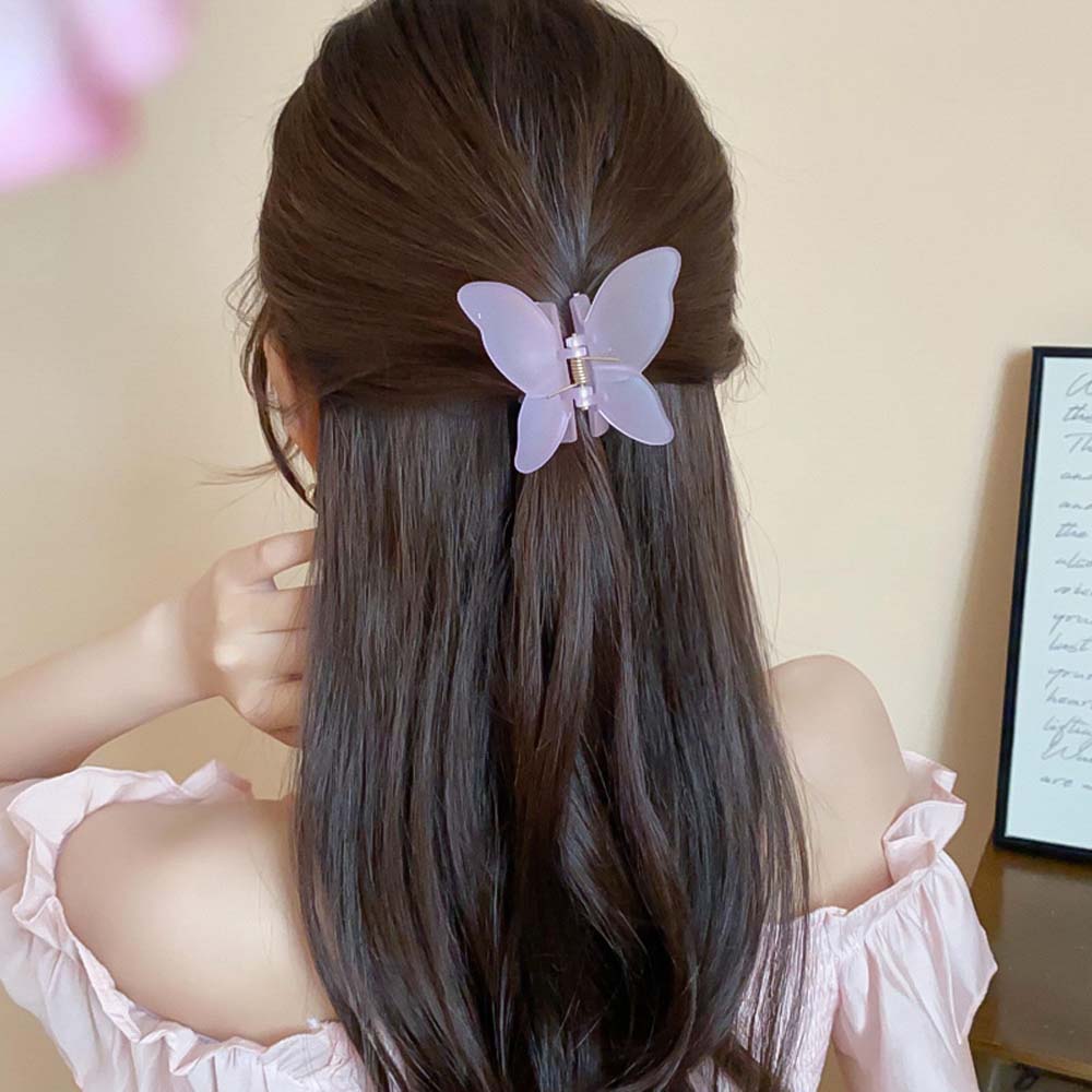 Заколка-клипса Бабочка Заколка для волос Акриловая заколка для волос Большая заколка-акула Матовая заколка-краб для волос с бабочкой Девочки