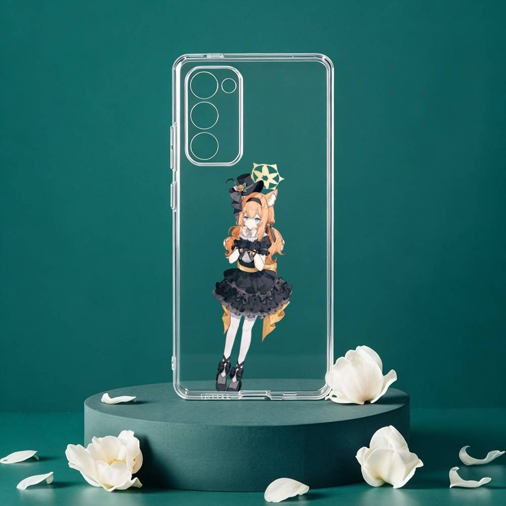 Iochi Mari Cute Blue Archive Phone Case For Samsung Galaxy S24 S25 S23 S22 S21 Plus S24 S25 Transparent Cover Case
